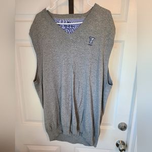 Donald Ross Men's Cotton Jersey V-Neck Sweater Vest,  Size: 2XL Color: Grey
